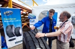 Грузовые шины Goodyear «прокололи» себя в рамках «Дней строительной техники Renault Trucks» в Москве.